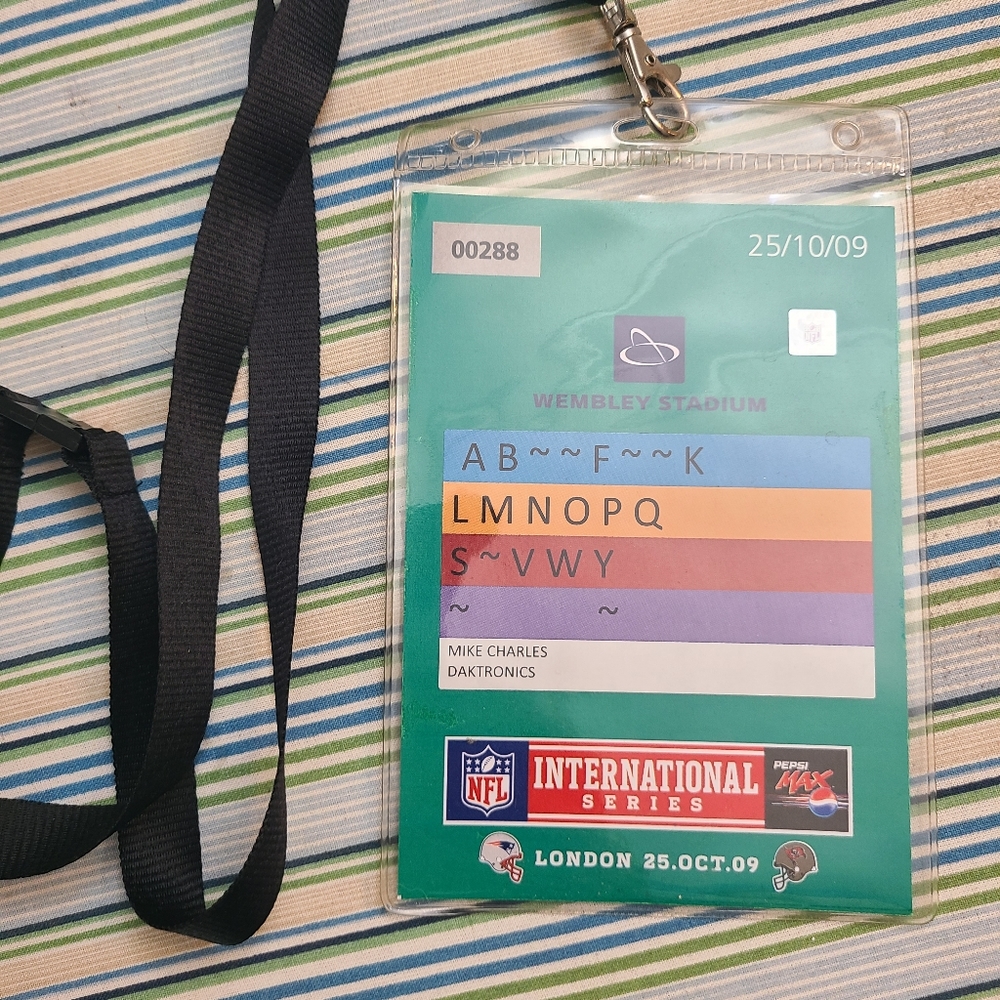 NFL International Series Pass, Wembley Stadium*Accepting ALL reasonable offers!*